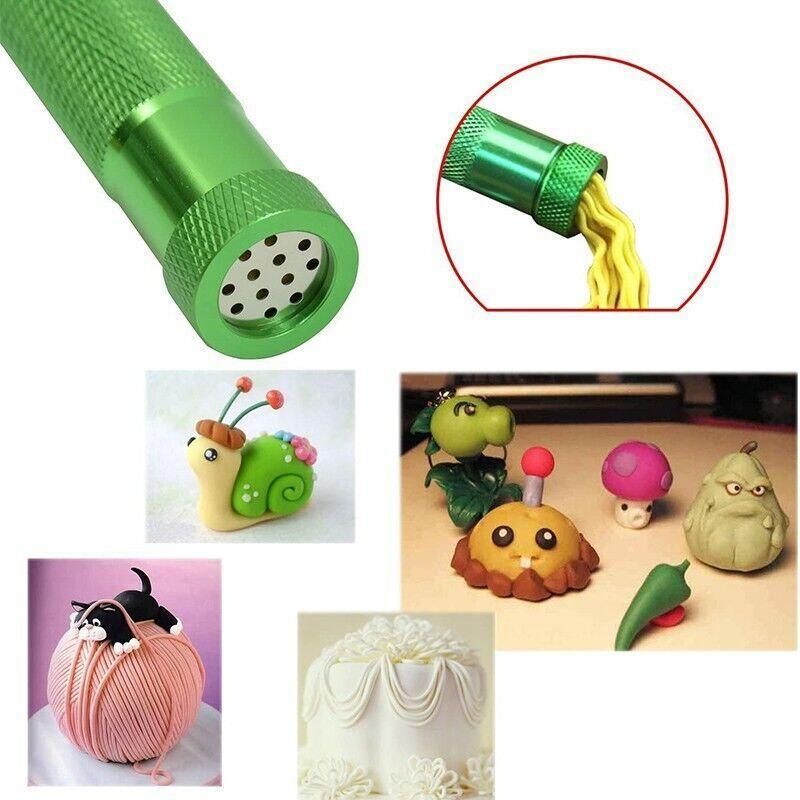 Premium Polymer Clay Gun Extruder – Green with 20 Discs