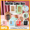 Premium Cupcake Boxes - 50 Pack with Window - Black - SuperSaverAU - view 1