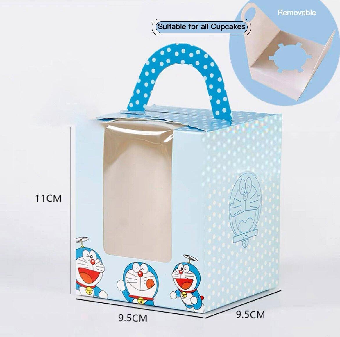 Premium Cupcake Boxes - 50 Pack with Window - Black