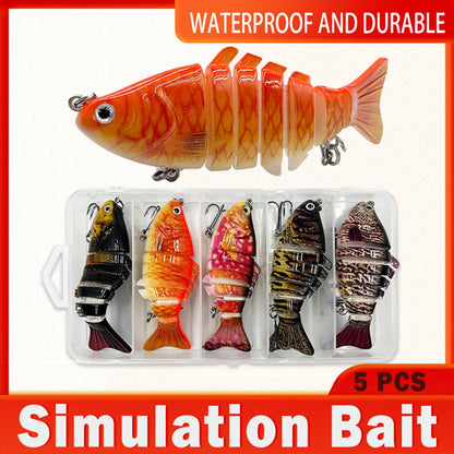 5PCS Faux Lure Set Fish Hard Fake Bait Fishing Lures Artificial Bait Tackle Gear