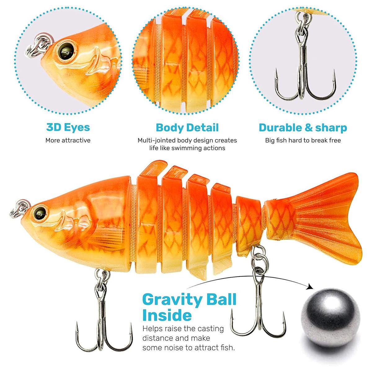 5PCS Faux Lure Set Fish Hard Fake Bait Fishing Lures Artificial Bait Tackle Gear - SuperSaverAU - view 4