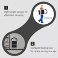 Folding Portable Multi-Step Iron Ladder with Handrail - SuperSaverAU - view 5