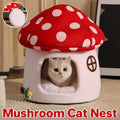 Mushroom Cat House 19.7x18.5 inches - Cozy Indoor Bed for Cats & Small Pets - SuperSaverAU - view 1