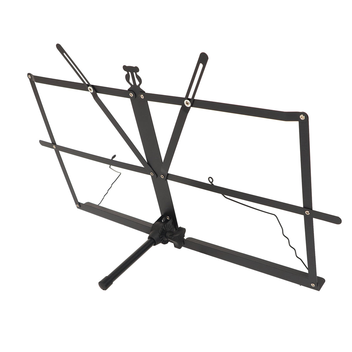 Premium Black Portable Folding Desktop Music Stand and Book Holder