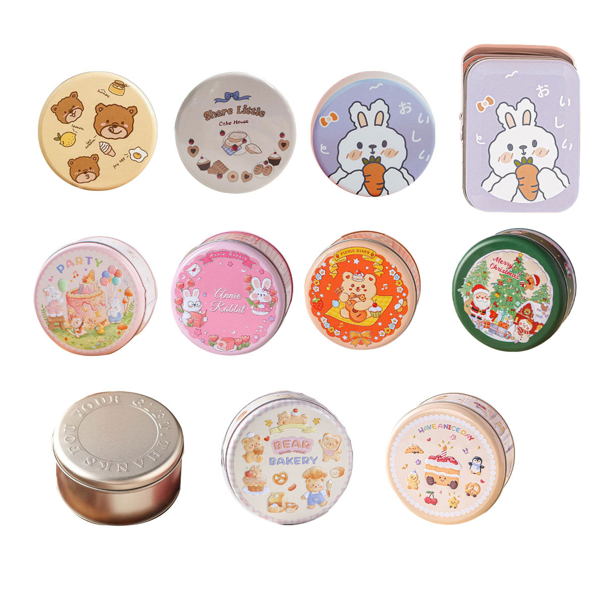 Dragon Year Cookie Tin Boxes - 10PCS Metal Gift Box Set