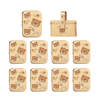 Carrot Rabbit Cookie Tin Boxes - 10PCS Metal Gift Box Set