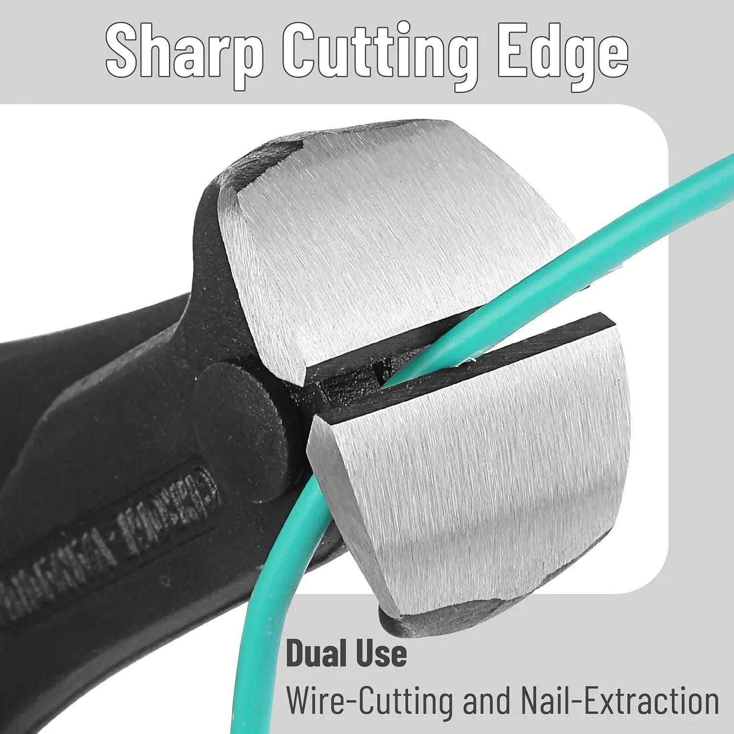 Premium Nail Puller End Cutting Pliers with PVC Handle - 7 Inch
