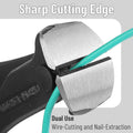 Premium Nail Puller End Cutting Pliers with PVC Handle - 8 Inch