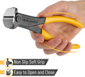 Premium Nail Puller End Cutting Pliers with PVC Handle - 8 Inch