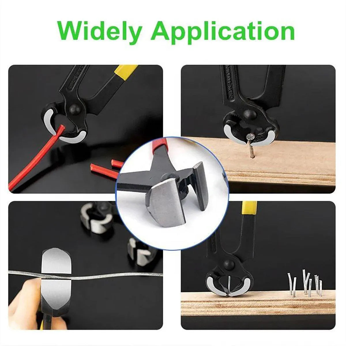 Premium Nail Puller End Cutting Pliers with PVC Handle - 8 Inch
