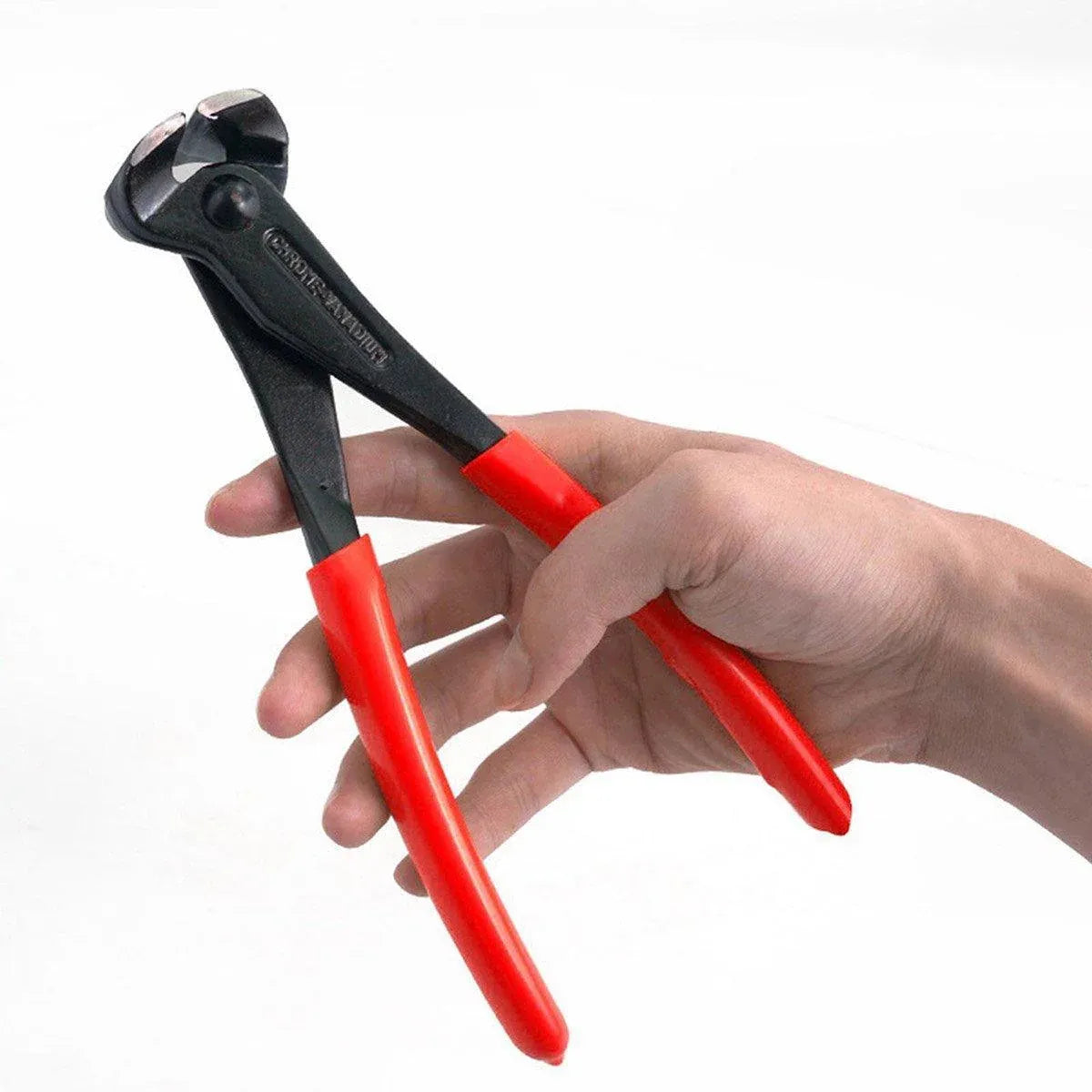 Premium Nail Puller End Cutting Pliers with PVC Handle - 8 Inch