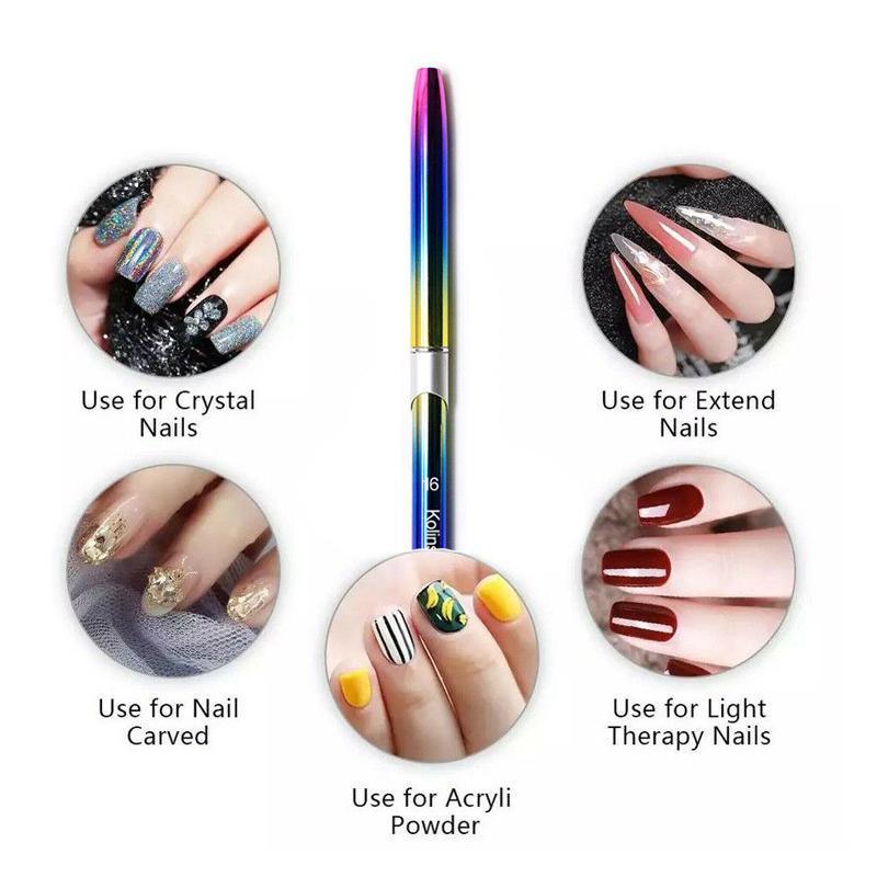 Kolinsky Acrylic Nail Art Brush - Professional Size 14 for Manicure