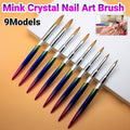 Premium Kolinsky Size 16 Acrylic Nail Art Brush with Gradient Metal Handle