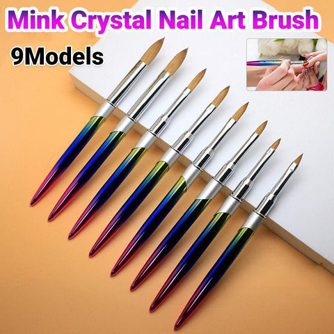 Premium Kolinsky Size 16 Acrylic Nail Art Brush with Gradient Metal Handle