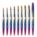 Premium Kolinsky Size 16 Acrylic Nail Art Brush with Gradient Metal Handle