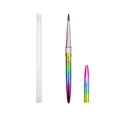 Premium Kolinsky Size 16 Acrylic Nail Art Brush with Gradient Metal Handle