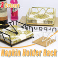 Premium Steel Napkin Holder – Gold with Weighted Arm