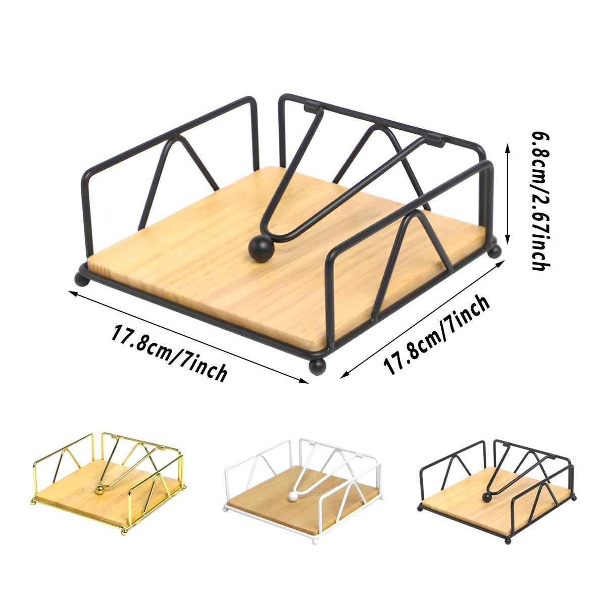 Premium Steel Napkin Holder – Gold with Weighted Arm