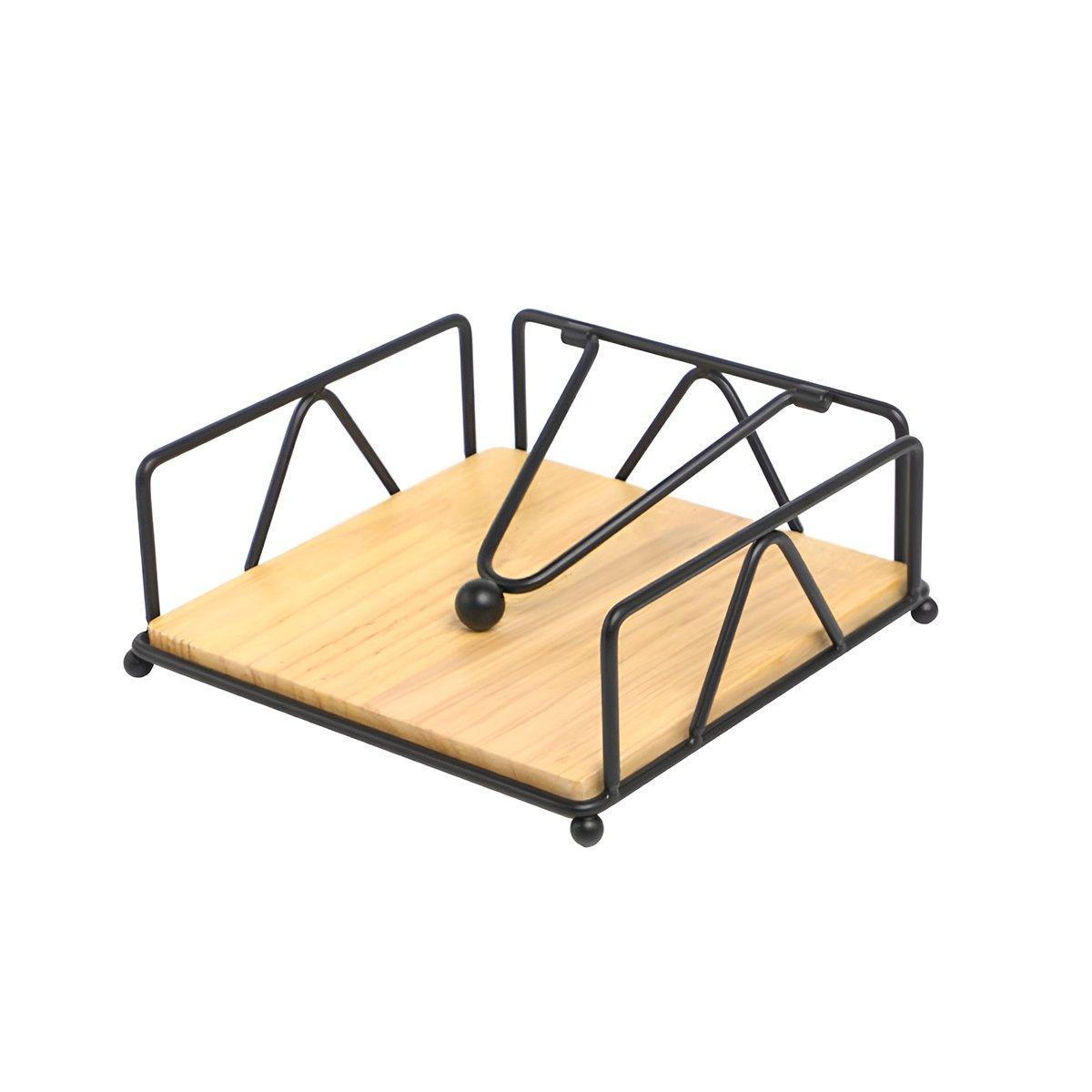Premium Steel Napkin Holder – Gold with Weighted Arm