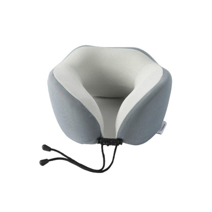 Memory Foam U Shaped Neck Pillow Travel Portable Office Nap Support Pillow - Black