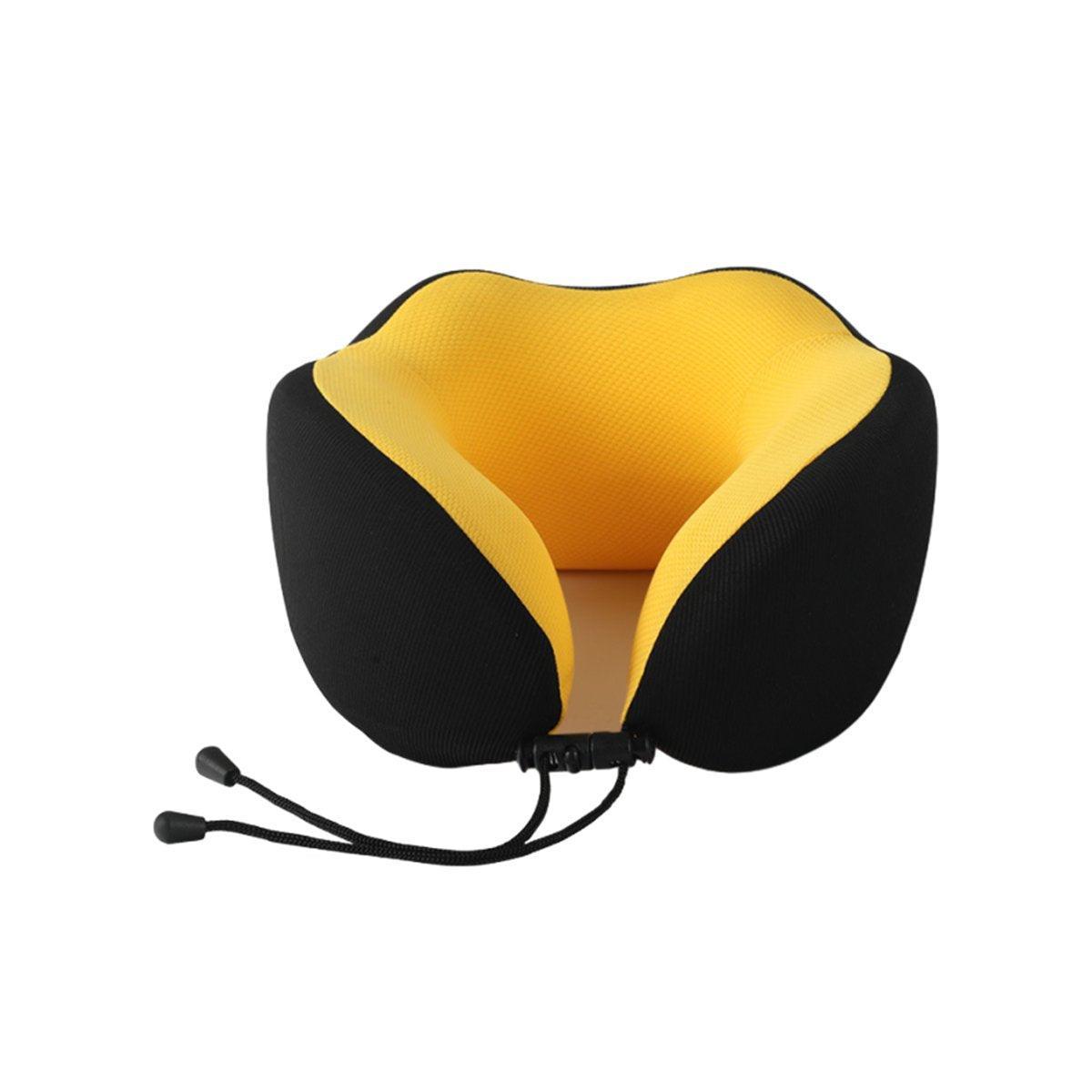 Memory Foam U Shaped Neck Pillow Travel Portable Office Nap Support Pillow - Black - SuperSaverAU - view 7