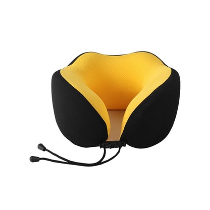 Memory Foam U Shaped Neck Pillow Travel Portable Office Nap Support Pillow - Black