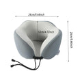 Premium Green Memory Foam U Shaped Travel Neck Pillow with Storage Bag