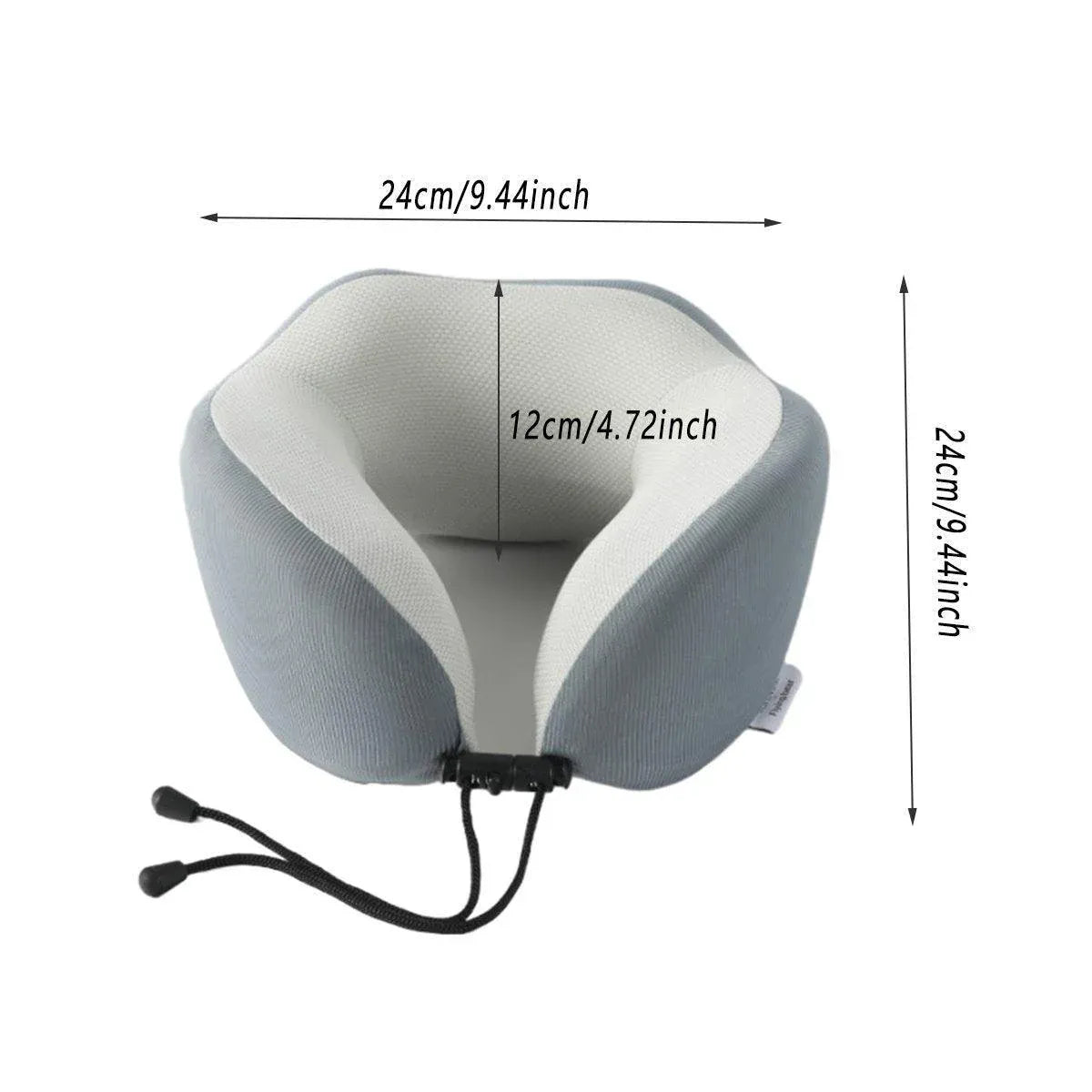 Premium Green Memory Foam U Shaped Travel Neck Pillow with Storage Bag