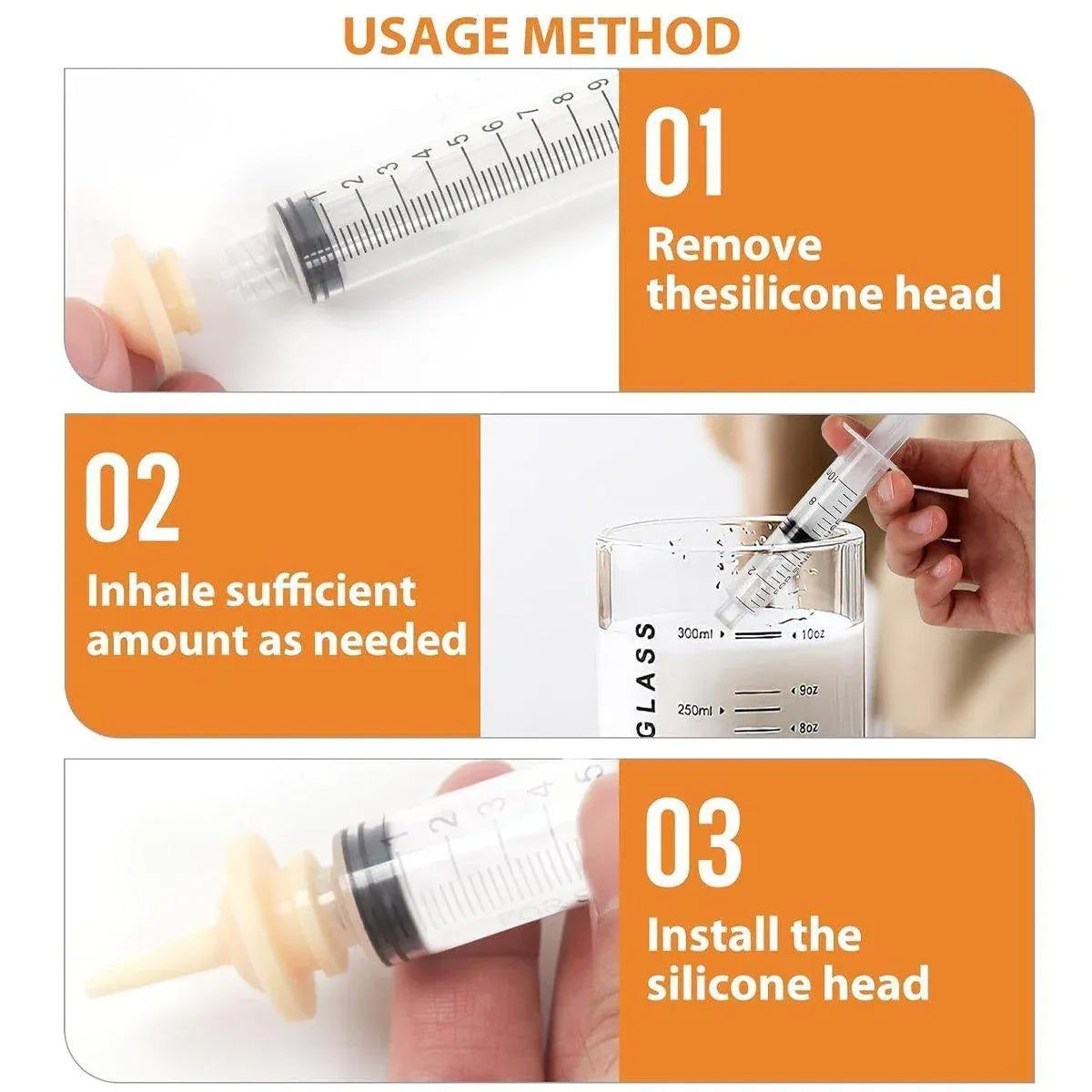 Premium Pet Feeding Syringe Nursing Bottle Set - L 4pcs