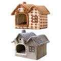 Removable Washable Pet House for Cats & Dogs - Brown, Size S, All-Season Comfort - SuperSaverAU - view 2