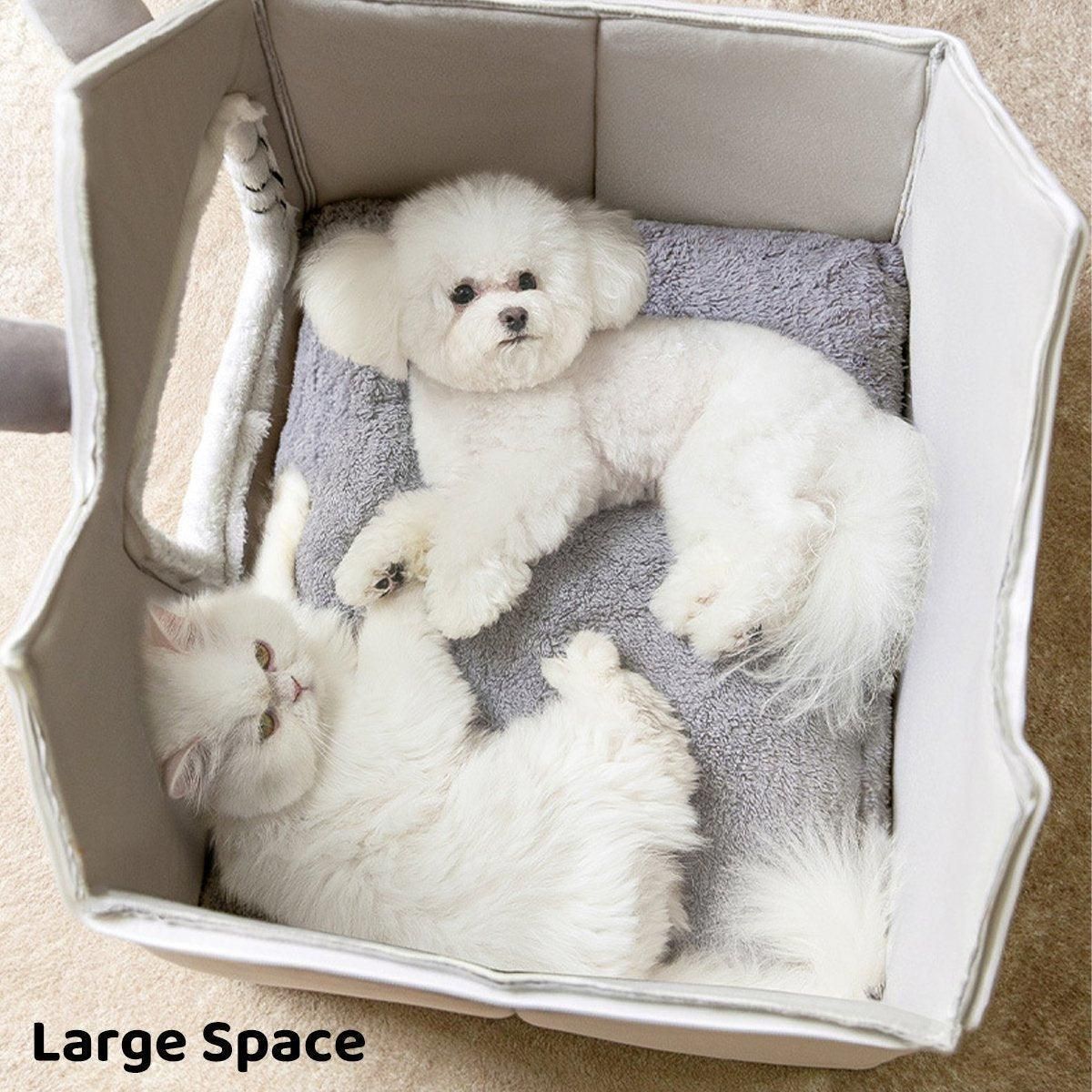 Removable Washable Pet House for Cats & Dogs - Grey-L, All-Season Comfort