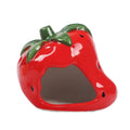 Premium Ceramic Hamster Nest Small Animal Hideout - Strawberry