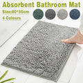Premium Absorbent Chenille Bathroom Mat – Dark Grey 50 x 80cm
