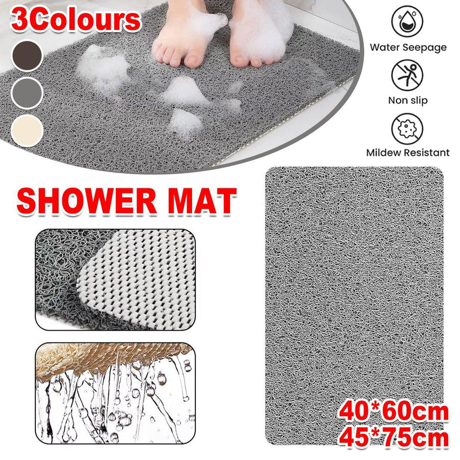 Premium Anti-Slip Quick Dry Shower Mat – Grey 40 x 60cm