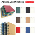 Premium A5 Spiral Lined Notebook Set – Assorted Colours 6 Pack