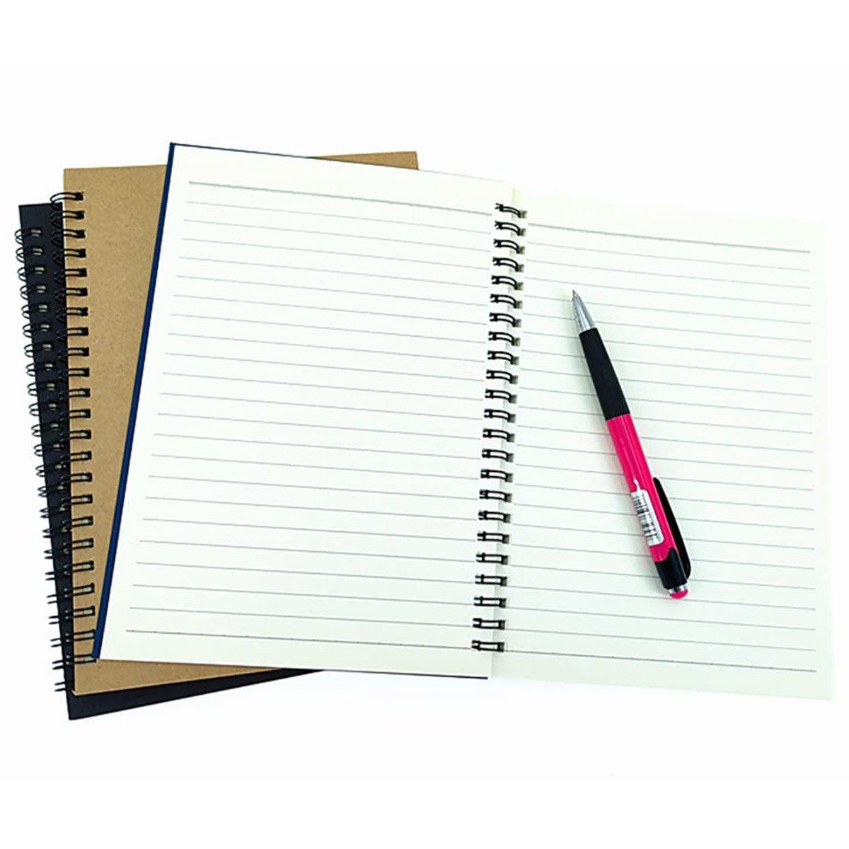 Premium A5 Spiral Lined Notebook Set – Assorted Colours 6 Pack