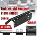 Premium Black 24 Inch Bull Bar License Plate Mount Bracket