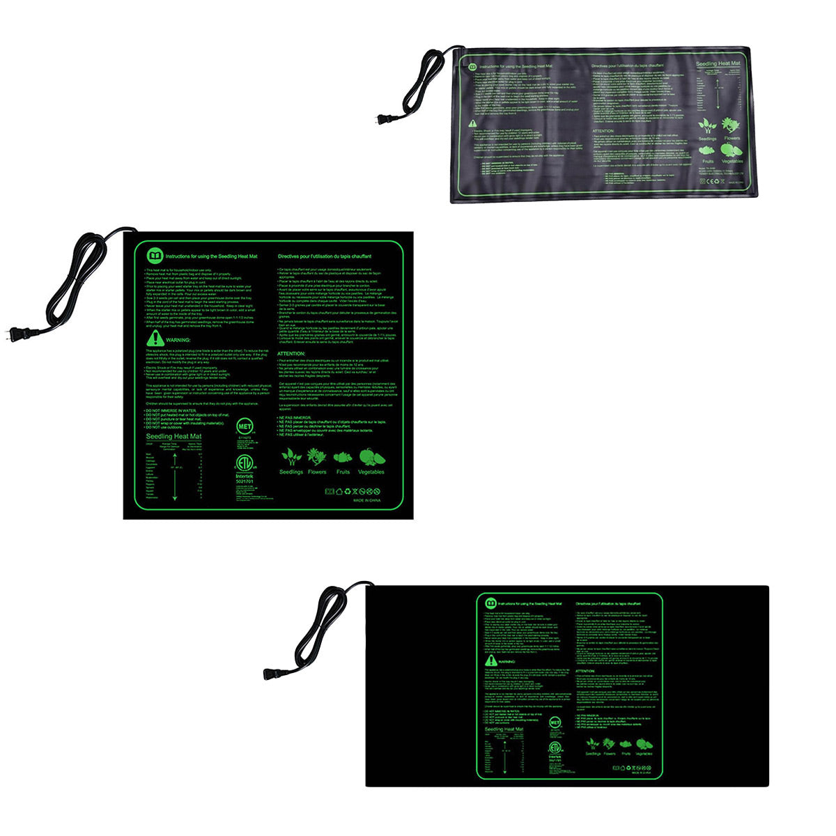 Waterproof Seedling Heat Mat ETL Certified for Seed Germination - 48x20in