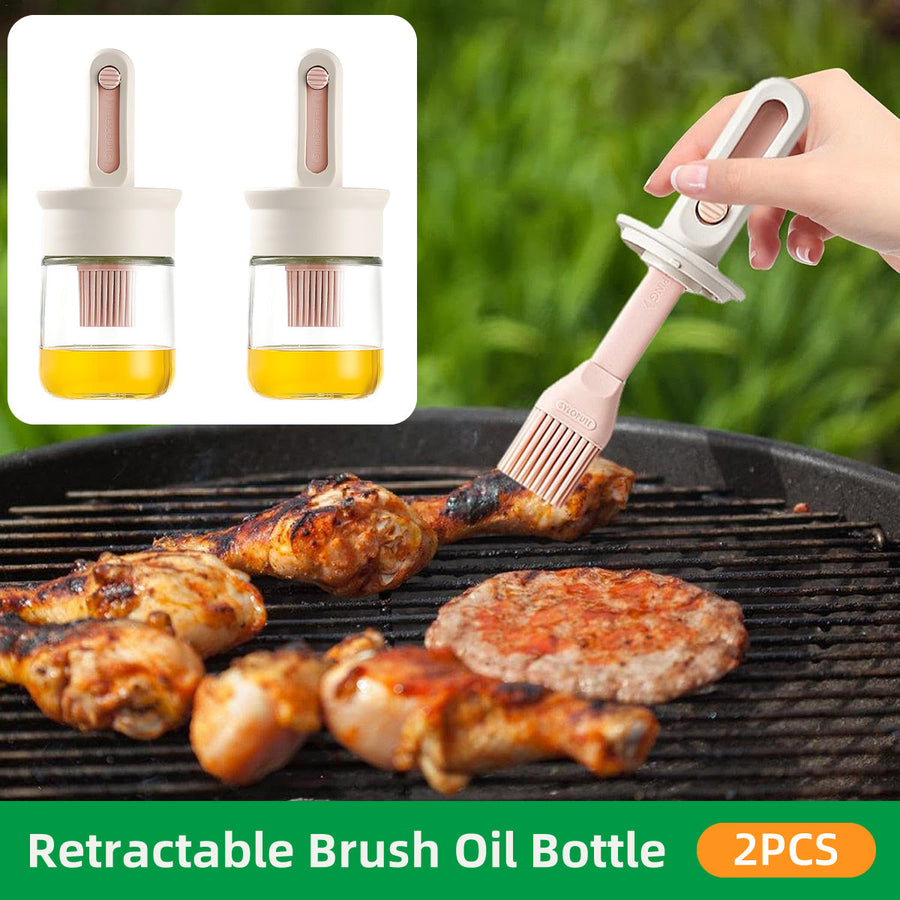 Premium Glass Oil Brush Bottles – 180ml, 2 Pack
