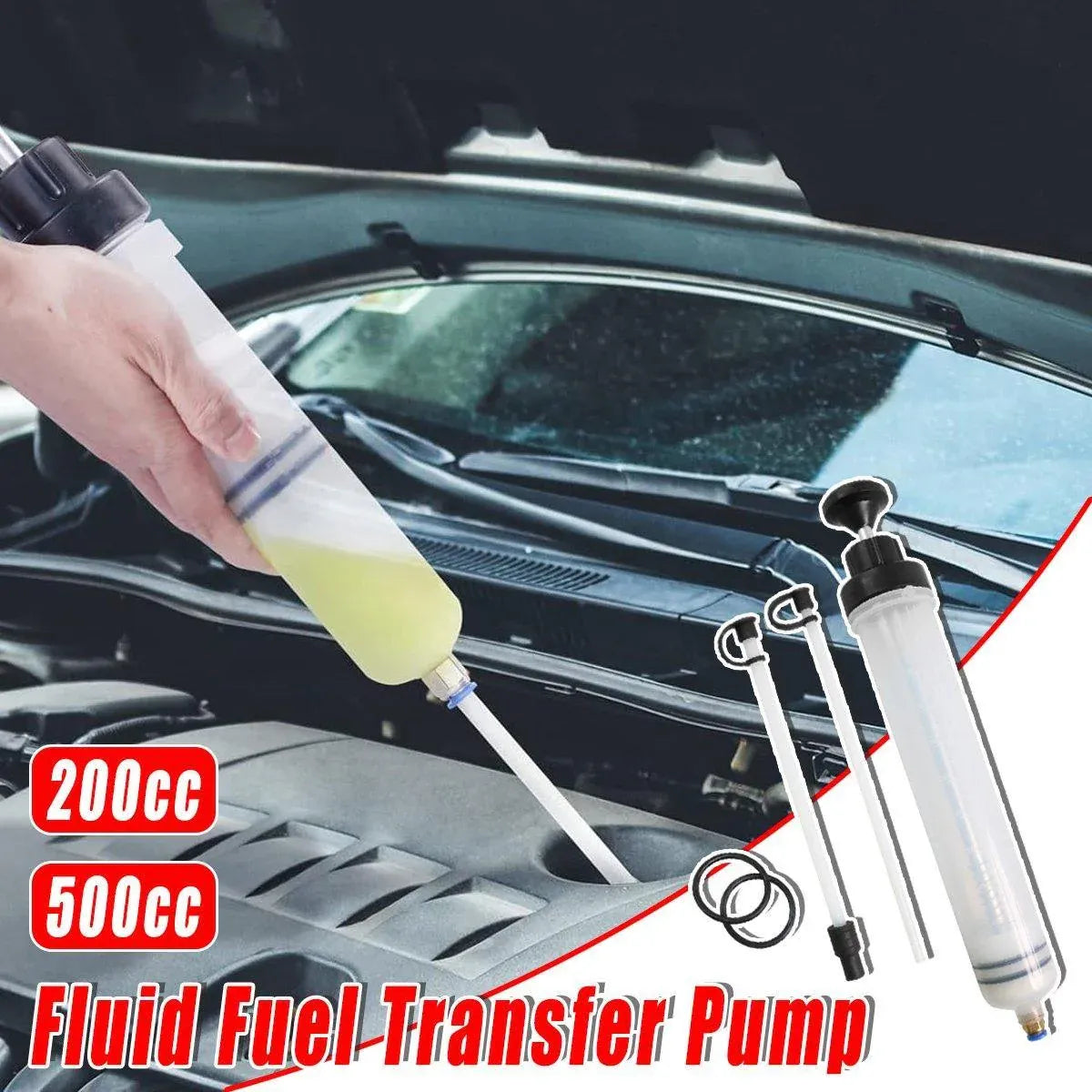 Premium 500cc Manual Suction Oil Change Pump with Needle and Barrel