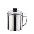Premium 1.8L Stainless Steel Oil Filter Pot – with Strainer Lid