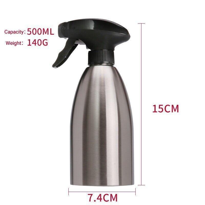 Premium 500ml Stainless Steel Cooking Oil Spray Bottle