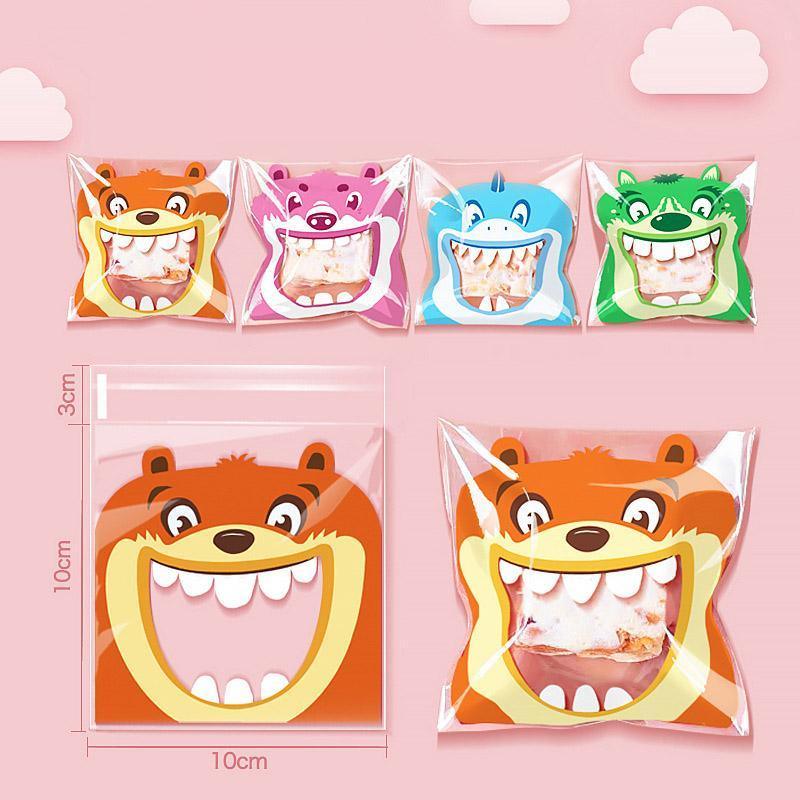500 Pack Self Adhesive Cookie Packaging Bags Vibrant Designs OPP Material - Happy Everyday 14*14*3cm - SuperSaverAU - view 2