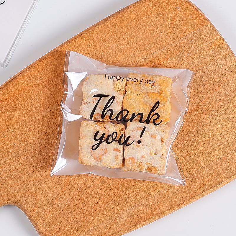 500 Pack Self Adhesive Cookie Packaging Bags Vibrant Designs OPP Material - Big Mouth Cartoon 14*14*3cm