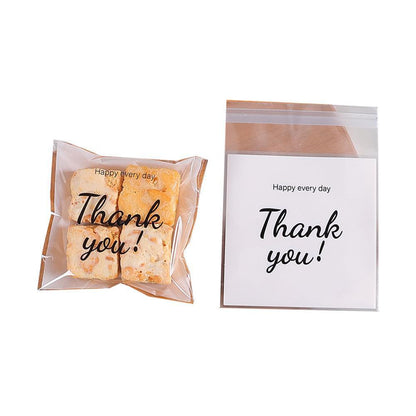 500 Pack Self Adhesive Cookie Packaging Bags Vibrant Designs OPP Material - Cute 14*14*3cm