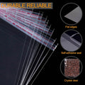 Premium Self-Adhesive Clear OPP Cellophane Bags with Air Hole - 28 x 38 + 4cm, 100 Pack