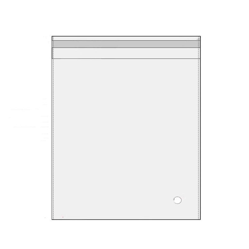 Premium Self-Adhesive Clear OPP Cellophane Bags with Air Hole - 28 x 38 + 4cm, 100 Pack