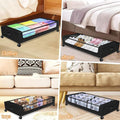 Premium Under Bed Storage Box – Black with Wheels