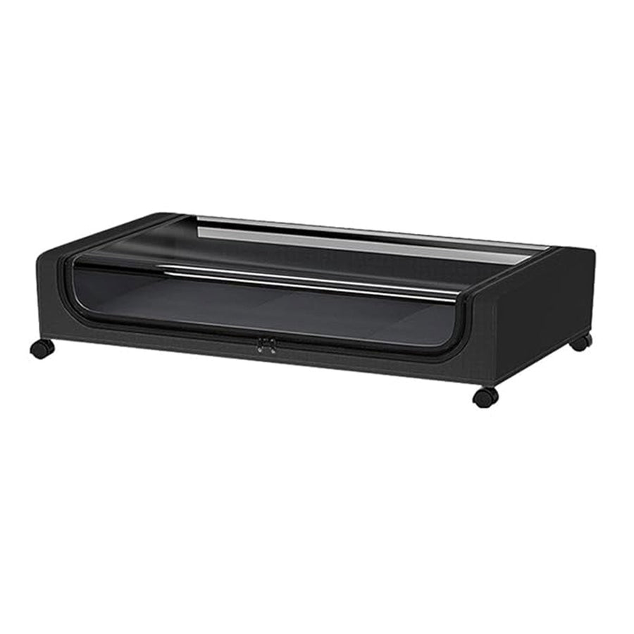 Premium Under Bed Storage Box – Black with Wheels