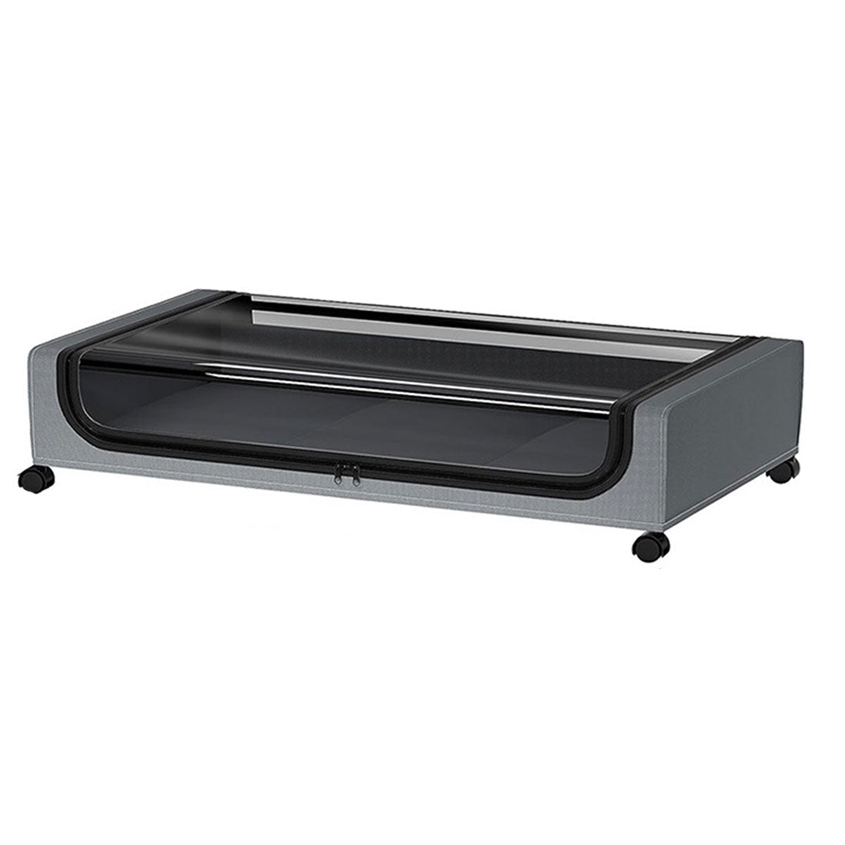 Premium Under Bed Storage Box – Black with Wheels